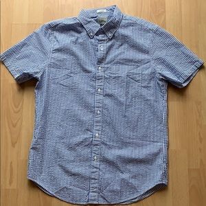 JCREW Blue Stripped Seersucker Shirt